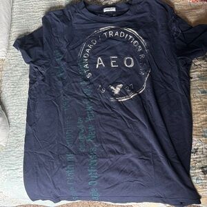 American Eagle Outfitters Dark Blue Graphic Tee